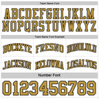 Custom Reversible Black Old Gold-White Double Side Sublimation Basketball Set Jersey photo 7