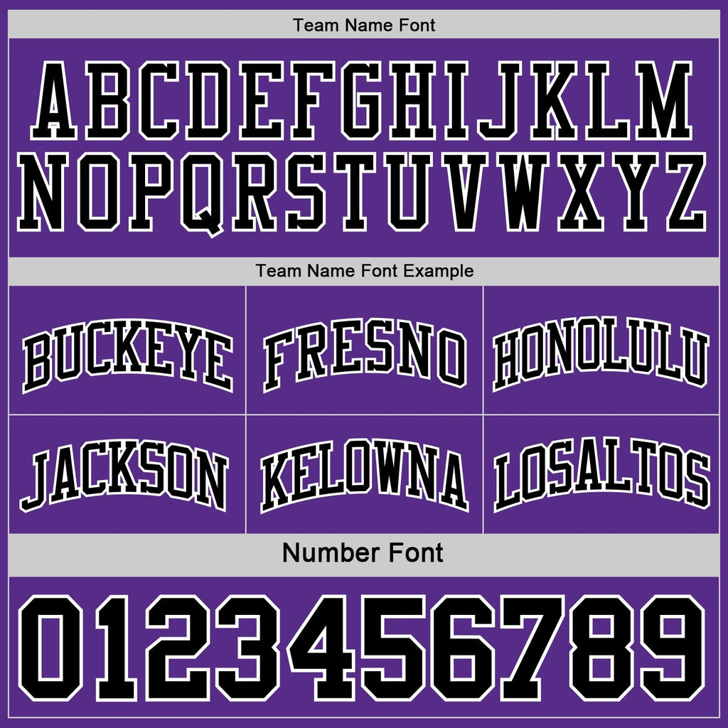 Custom Reversible Black Purple-White Double Side Sublimation Basketball Set Jersey photo 7