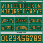 Custom Reversible Black Kelly Green-Old Gold Double Side Sublimation Basketball Set Jersey photo 7