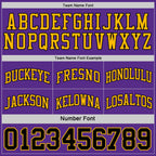 Custom Reversible Black Purple-Gold Double Side Sublimation Basketball Set Jersey photo 7