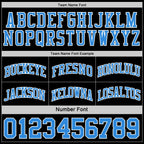Custom Reversible Black Powder Blue-White Double Side Sublimation Basketball Set Jersey photo 5