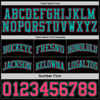 Custom Reversible Black Neon Pink-Aqua Double Side Sublimation Basketball Set Jersey photo 5