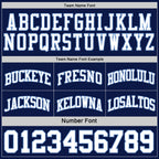 Custom Navy White-Light Blue Reversible Double Side Sublimation Basketball Set Jersey photo 6