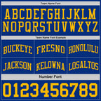 Custom Royal Gold-White Reversible Double Side Sublimation Basketball Set Jersey photo 6