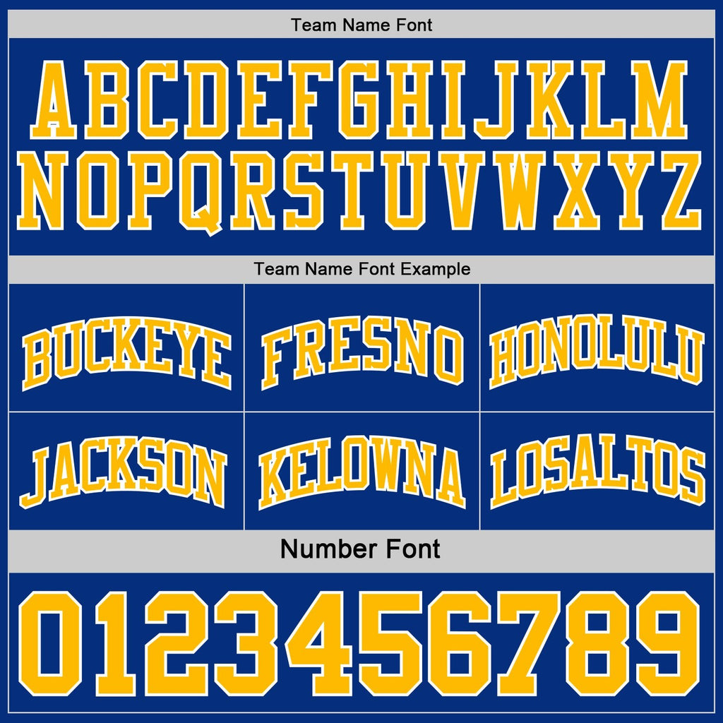 Custom Royal Gold-White Reversible Double Side Sublimation Basketball Set Jersey photo 5