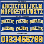 Custom Royal Gold-White Reversible Double Side Sublimation Basketball Set Jersey photo 5