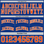 Custom Royal Orange-White Reversible Double Side Sublimation Basketball Set Jersey photo 6