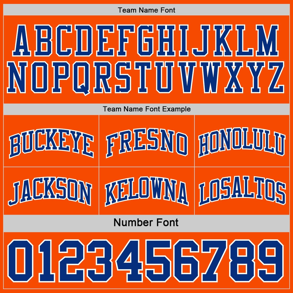 Custom Royal Orange-White Reversible Double Side Sublimation Basketball Set Jersey photo 7
