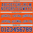 Custom Royal Orange-White Reversible Double Side Sublimation Basketball Set Jersey photo 7