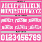 Custom Pink White Reversible Double Side Sublimation Basketball Set Jersey photo 6