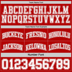 Custom Red White Reversible Double Side Sublimation Basketball Set Jersey photo 6