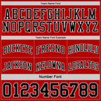 Custom Red Black-White Reversible Double Side Sublimation Basketball Set Jersey photo 6