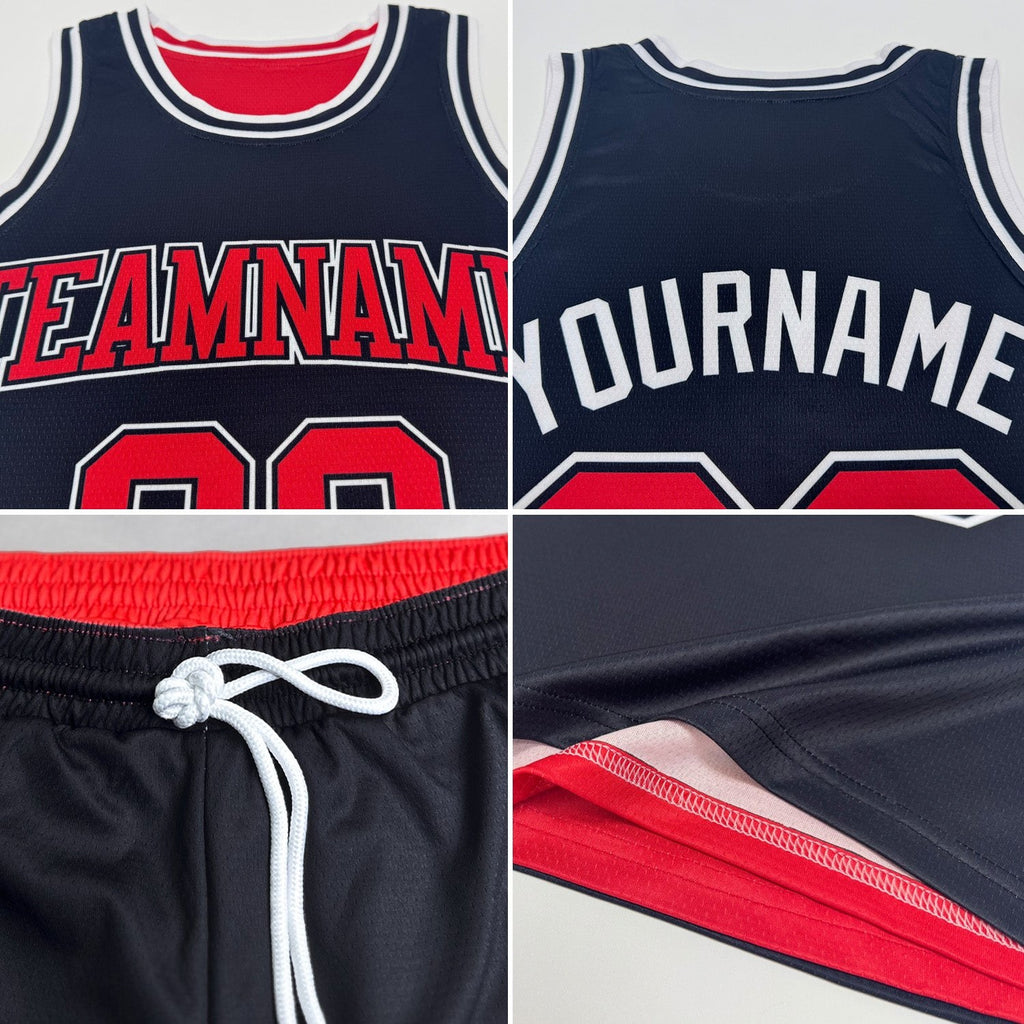 Custom Purple White Reversible Double Side Sublimation Basketball Set Jersey photo 3