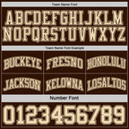 Custom Reversible Brown Cream Double Side Sublimation Basketball Set Jersey photo 6