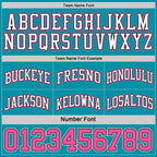 Custom Reversible Black Pink-Teal Double Side Sublimation Basketball Set Jersey photo 7