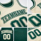 Custom Reversible Green Cream Double Side Sublimation Basketball Set Jersey detail