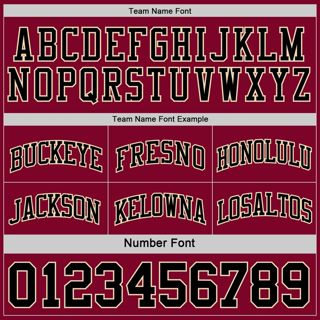 Custom Reversible Maroon Black-Cream Double Side Sublimation Basketball Set Jersey photo 6