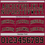 Custom Reversible Maroon Black-Cream Double Side Sublimation Basketball Set Jersey photo 6