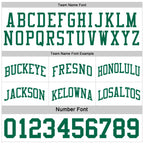 Custom Reversible Kelly Green White Double Side Sublimation Basketball Set Jersey photo 7