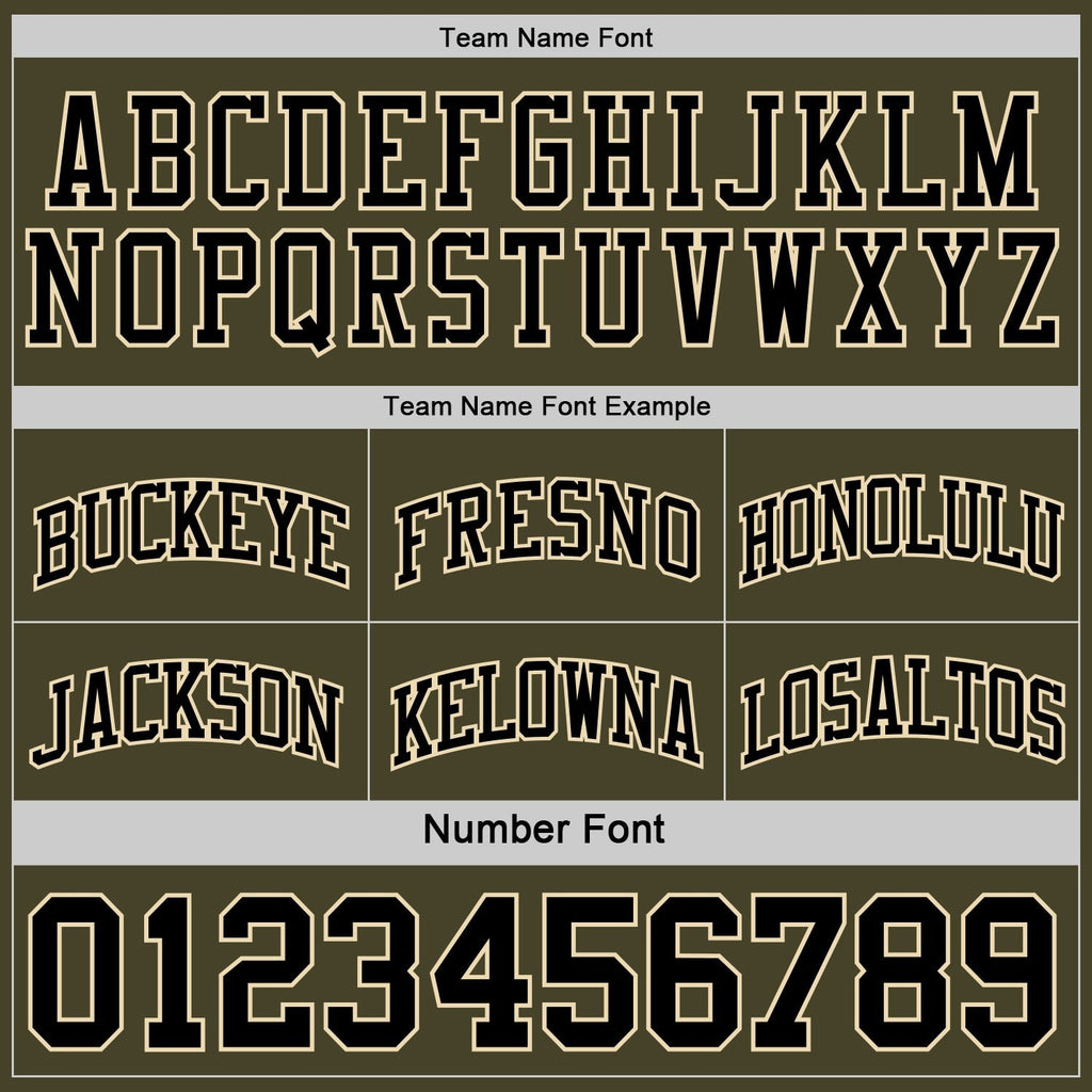 Custom Reversible Olive Black-Cream Double Side Salute To Service Sublimation Basketball Set Jersey photo 6