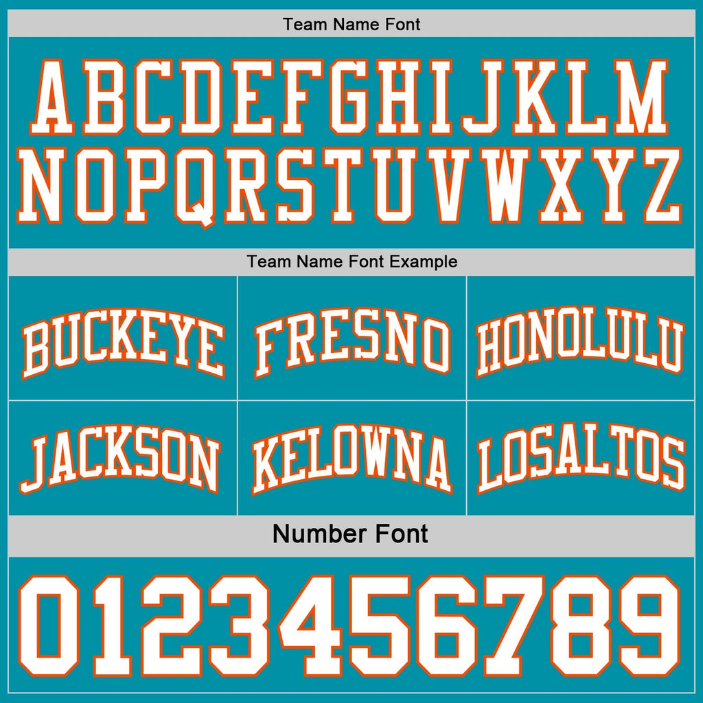 Custom Reversible Teal White-Orange Double Side Sublimation Basketball Set Jersey photo 6