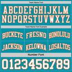 Custom Reversible Teal White-Orange Double Side Sublimation Basketball Set Jersey photo 6