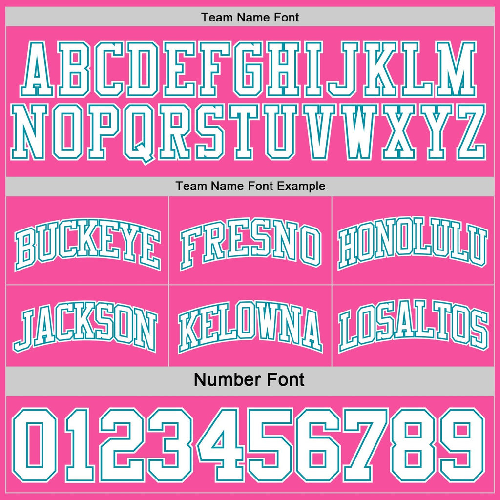 Custom Reversible Teal Pink-White Double Side Sublimation Basketball Set Jersey photo 7