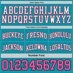 Custom Reversible Pink Black-Teal Double Side Sublimation Basketball Set Jersey photo 6
