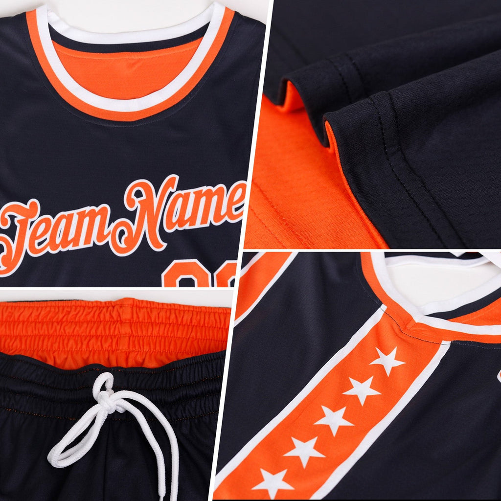Custom Reversible Black Cream Double Side Star Sublimation Basketball Set Jersey photo 2
