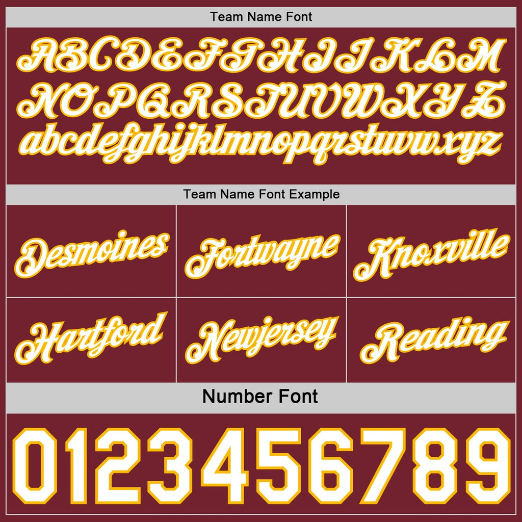 Custom Reversible Burgundy White-Gold Double Side Star Sublimation Basketball Set Jersey photo 5