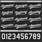 Custom Black-White Reversible Button-Down Baseball Jersey photo 4