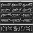 Custom Black-White Reversible Button-Down Baseball Jersey photo 4