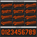 Custom Black-Orange Reversible Button-Down Baseball Jersey photo 4