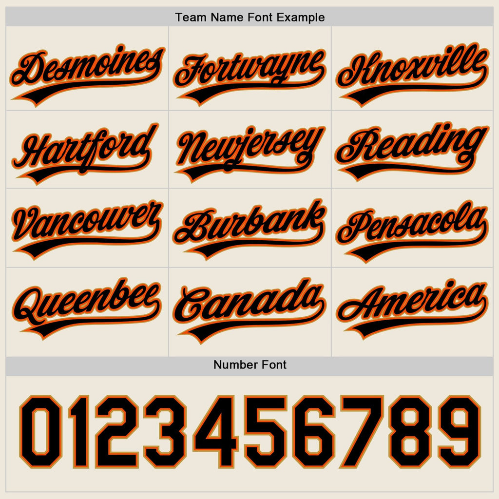 Custom Black-Orange Reversible Button-Down Baseball Jersey photo 5