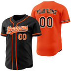 Custom Black Cream Reversible Button-Down Baseball Jersey