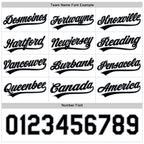 Custom Black White Black Pinstripe Reversible Button-Down Baseball Jersey photo 5