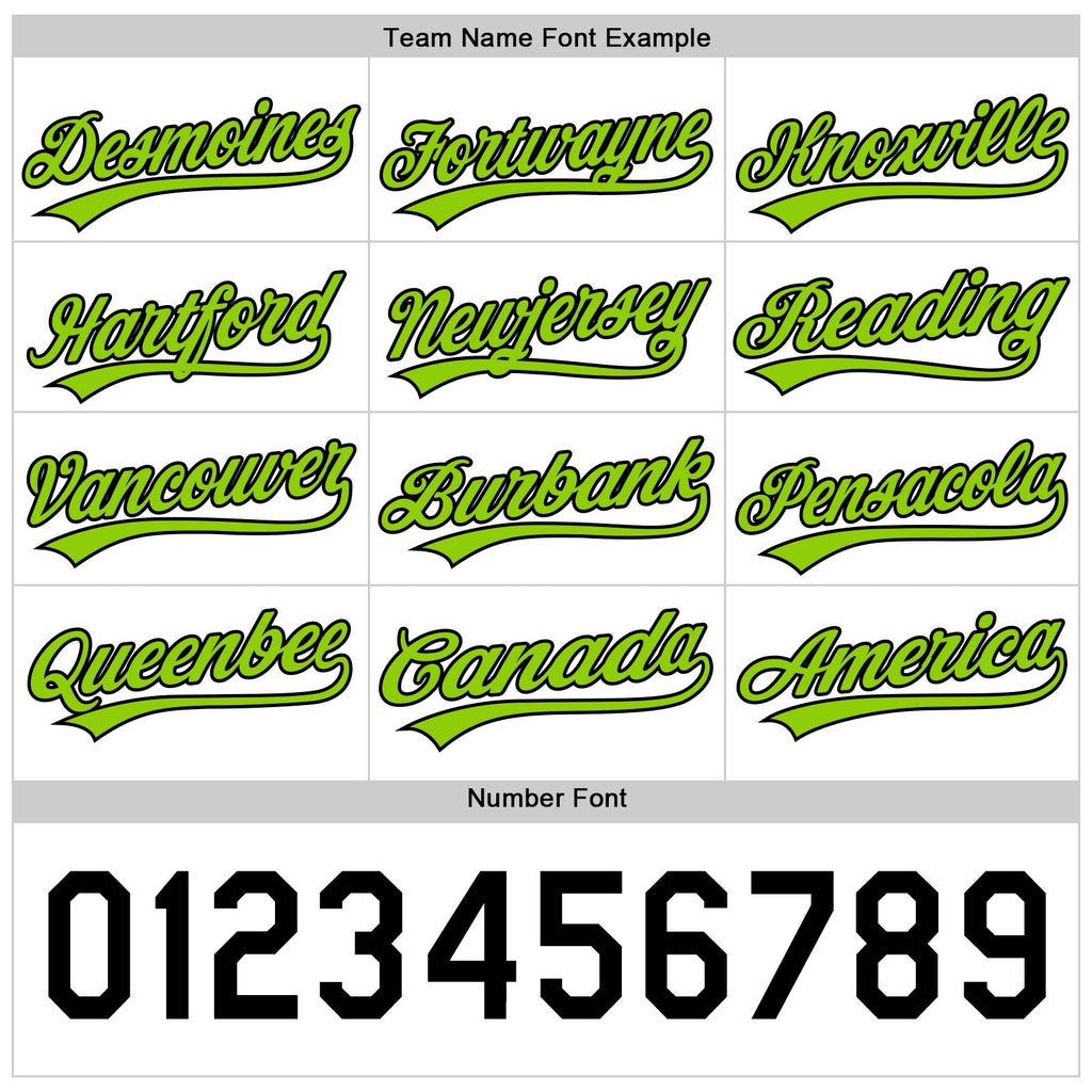 Custom Black Neon Green-White Reversible Button-Down Baseball Jersey photo 5