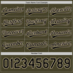 Custom Black Olive-Cream Reversible Button-Down Baseball Jersey photo 5