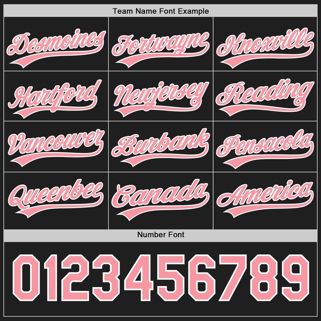Custom Black Medium Pink-White Reversible Button-Down Baseball Jersey photo 4