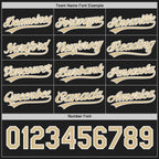 Custom Black Vegas Gold-White Reversible Button-Down Baseball Jersey photo 4
