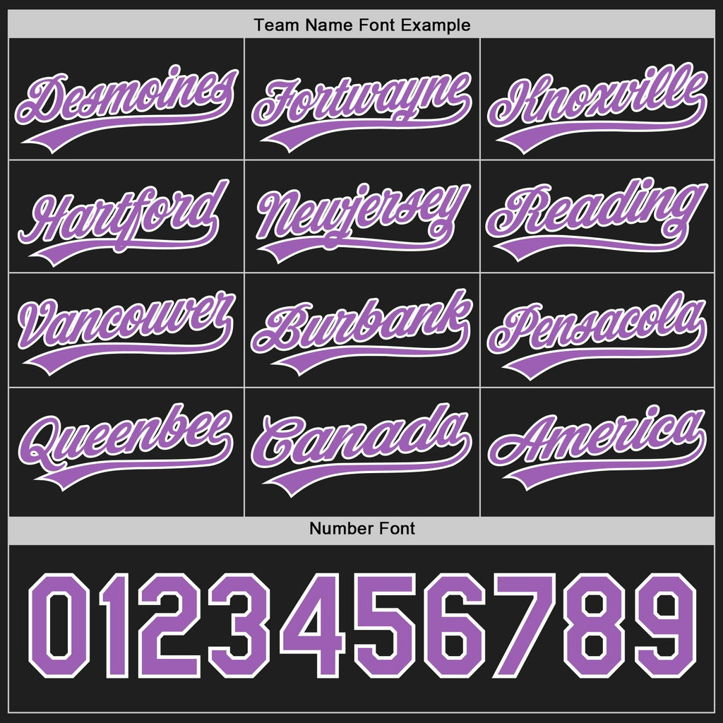 Custom Black Medium Purple-White Reversible Button-Down Baseball Jersey photo 4