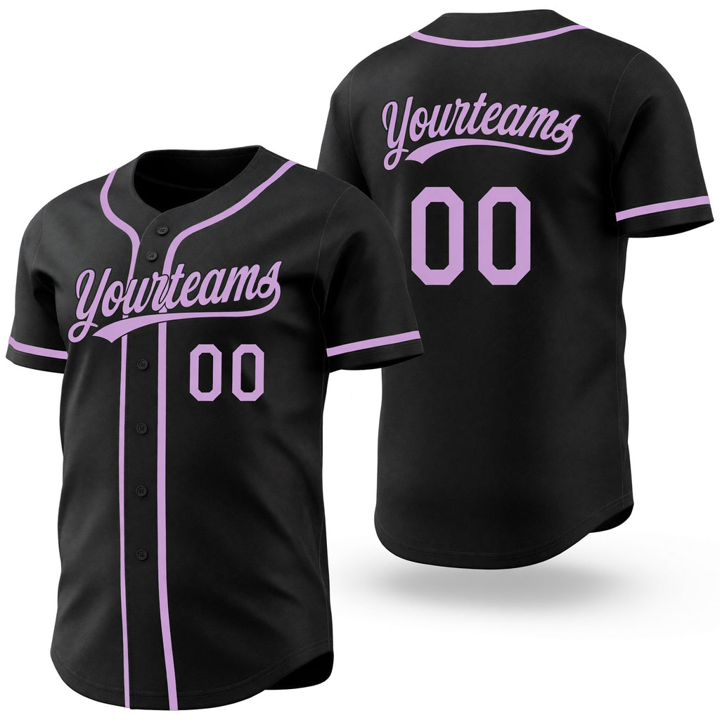 Custom Black-Light Purple Reversible Button-Down Baseball Jersey