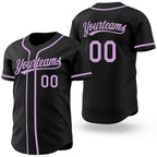 Custom Black-Light Purple Reversible Button-Down Baseball Jersey