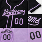 Custom Black-Light Purple Reversible Button-Down Baseball Jersey detail
