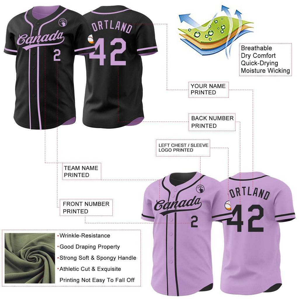 Custom Black-Light Purple Reversible Button-Down Baseball Jersey photo 3