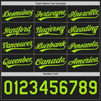Custom Black-Neon Green Reversible Button-Down Baseball Jersey photo 4