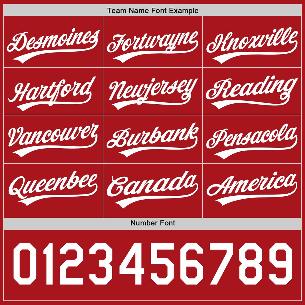 Custom Red-White Reversible Button-Down Baseball Jersey photo 4