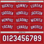 Custom Red Light Blue Reversible Button-Down Baseball Jersey photo 4