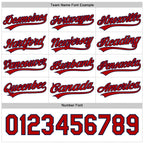 Custom Red Navy-White Reversible Button-Down Baseball Jersey photo 5
