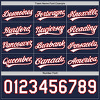 Custom Red White-Navy Reversible Button-Down Baseball Jersey photo 5